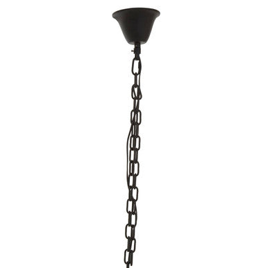 Orsina Babylon 8-Light Large Pendant Light | Matte Black & Glass
