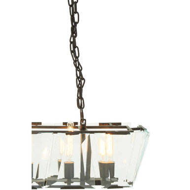 Orsina Babylon 7-Light Glass Pendant Light | Iron Frame Chandelier