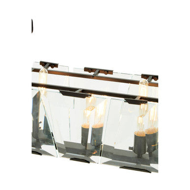Orsina Babylon 7-Light Glass Pendant Light | Iron Frame Chandelier