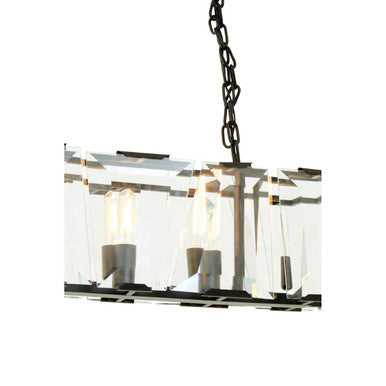Orsina Babylon 7-Light Glass Pendant Light | Iron Frame Chandelier