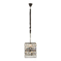 Orsina Babylon Black Crystal 6-Light Pendant Light | Geometric Iron