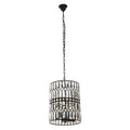 Orsina Babylon 6-Light Crystal Pendant Light | Forged Iron & Silver
