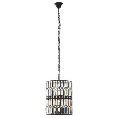 Orsina Babylon 6-Light Crystal Pendant Light | Forged Iron & Silver