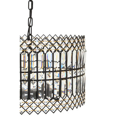 Orsina Babylon 5-Light Crystal Pendant Light | Iron & Glass Chandelier