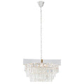 Orsina Babylon Crystal Chandelier – 6-Bulb Chrome Modern Pendant Light