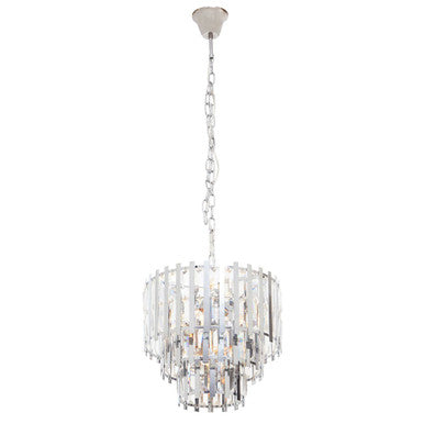Orsina Babylon 8-Bulb Crystal Chandelier – Polished Chrome Finish