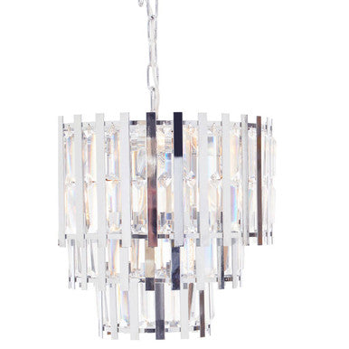 Orsina Babylon 8-Bulb Crystal Chandelier – Polished Chrome Finish