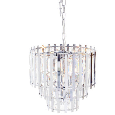Orsina Babylon 8-Bulb Crystal Chandelier – Polished Chrome Finish