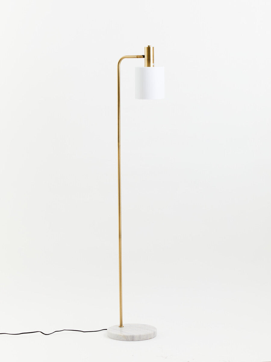 Orsina Newton White Marble and Gold Floor Lamp – Modern Luxury Lighting