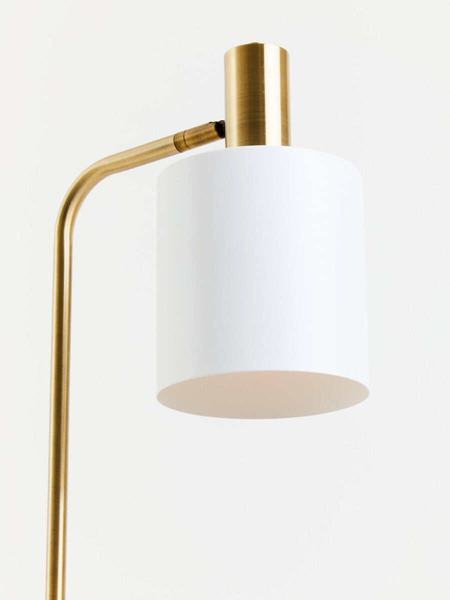 Orsina Newton White Marble and Gold Floor Lamp – Modern Luxury Lighting