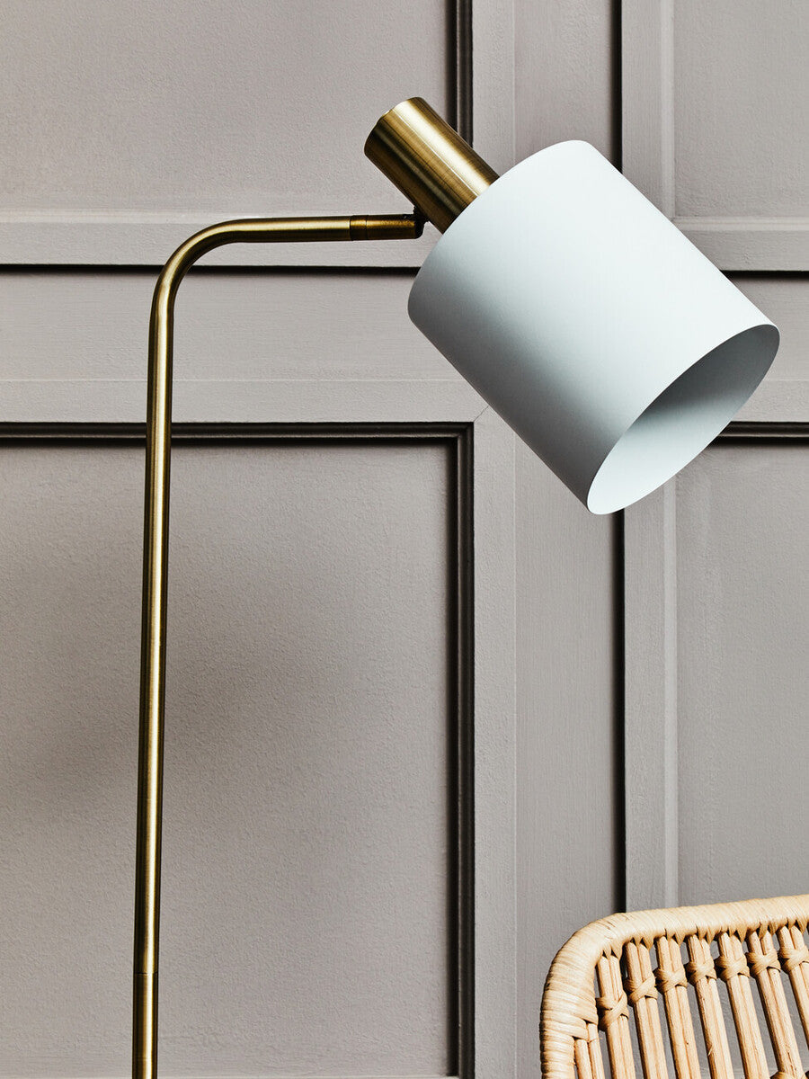 Orsina Newton White Marble and Gold Floor Lamp – Modern Luxury Lighting