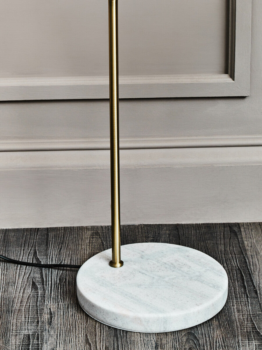 Orsina Newton White Marble and Gold Floor Lamp – Modern Luxury Lighting