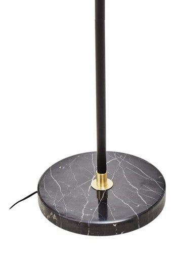Orsina Newton Gold Metal Floor Lamp – Curved Black & Gold Lighting