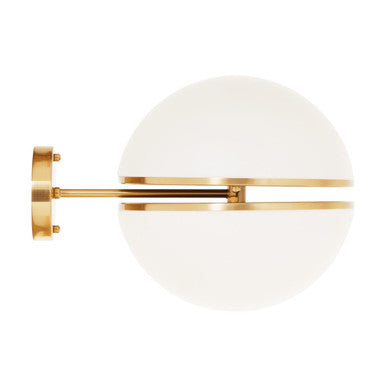 Orsina Abira Brushed Brass Ball Wall Light | Modern Dual Sphere Sconce