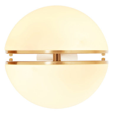 Orsina Abira Brushed Brass Ball Wall Light | Modern Dual Sphere Sconce
