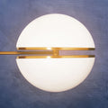 Orsina Abira Brushed Brass Ball Wall Light | Modern Dual Sphere Sconce