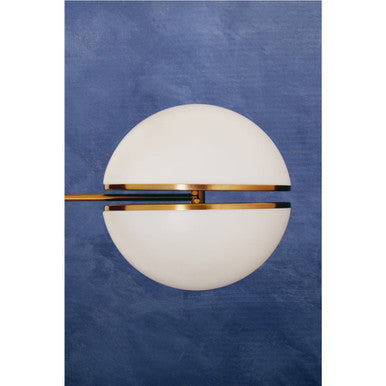 Orsina Abira Brushed Brass Ball Wall Light | Modern Dual Sphere Sconce