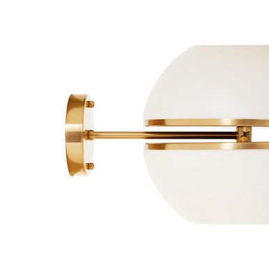 Orsina Abira Brushed Brass Ball Wall Light | Modern Dual Sphere Sconce