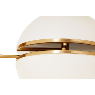 Orsina Abira Brushed Brass Ball Wall Light | Modern Dual Sphere Sconce