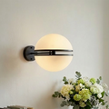 Orsina Abira Matt Black Ball Wall Light – Modern Geometric Sconce