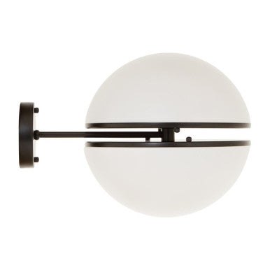Orsina Abira Matt Black Ball Wall Light – Modern Geometric Sconce