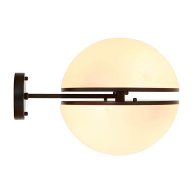 Orsina Abira Matt Black Ball Wall Light – Modern Geometric Sconce
