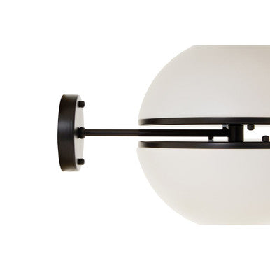 Orsina Abira Matt Black Ball Wall Light – Modern Geometric Sconce