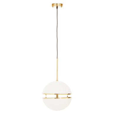 Orsina Abira Brushed Brass Pendant Light | Modern Dual Sphere Design
