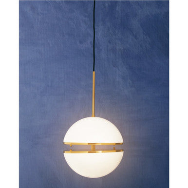 Orsina Abira Brushed Brass Pendant Light | Modern Dual Sphere Design
