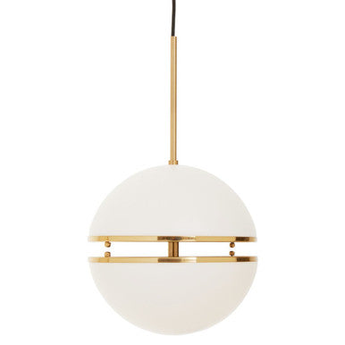 Orsina Abira Brushed Brass Pendant Light | Modern Dual Sphere Design