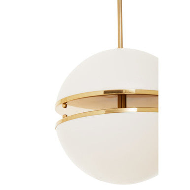 Orsina Abira Brushed Brass Pendant Light | Modern Dual Sphere Design