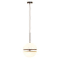 Orsina Abira Matt Black Pendant Light – Modern Two-Sphere Acrylic Lamp