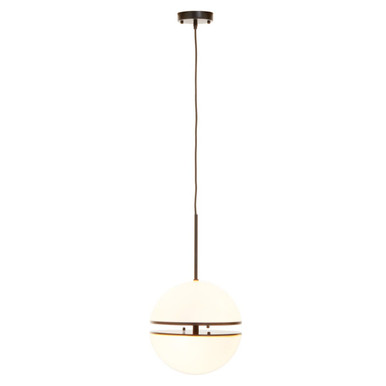 Orsina Abira Matt Black Pendant Light – Modern Two-Sphere Acrylic Lamp