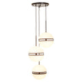 Orsina Abira 3-Ball Matte Black Pendant Light | Modern Metal Lighting