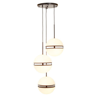 Orsina Abira 3-Ball Matte Black Pendant Light | Modern Metal Lighting