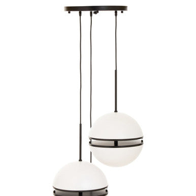 Orsina Abira 3-Ball Matte Black Pendant Light | Modern Metal Lighting