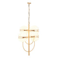 Orsina Abira Brass Pendant Light – Four Ball Contemporary Chandelier