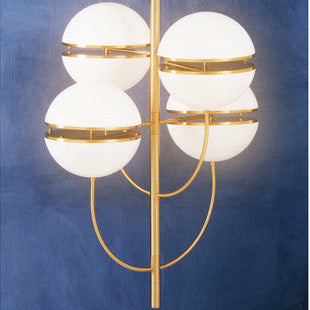 Orsina Abira Brass Pendant Light – Four Ball Contemporary Chandelier