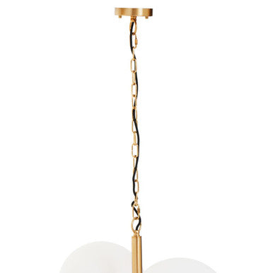 Orsina Abira Brass Pendant Light – Four Ball Contemporary Chandelier