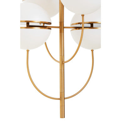 Orsina Abira Brass Pendant Light – Four Ball Contemporary Chandelier