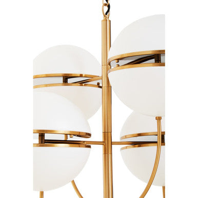 Orsina Abira Brass Pendant Light – Four Ball Contemporary Chandelier
