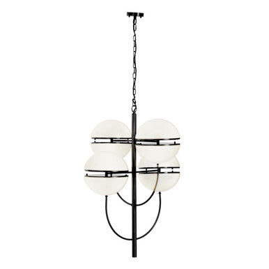 Orsina Abira 4-Ball Pendant Light – Matte Black Modern Metal Lamp