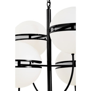 Orsina Abira 4-Ball Pendant Light – Matte Black Modern Metal Lamp