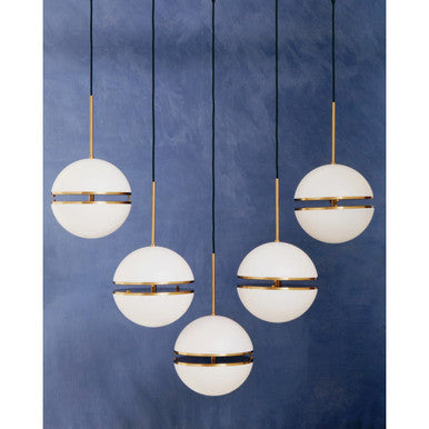 Orsina Abira 5-Ball Brushed Brass Pendant Light – Modern Chandelier