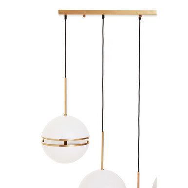 Orsina Abira 5-Ball Brushed Brass Pendant Light – Modern Chandelier