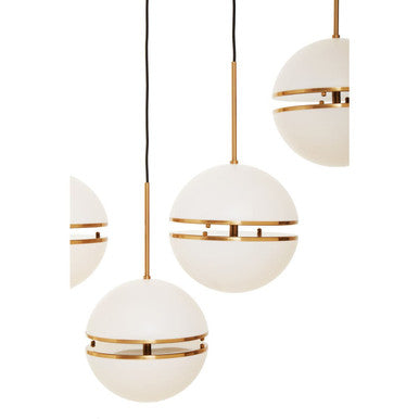 Orsina Abira 5-Ball Brushed Brass Pendant Light – Modern Chandelier