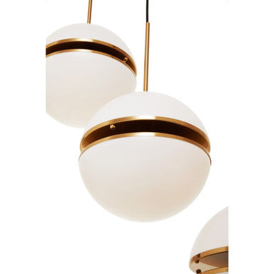 Orsina Abira 5-Ball Brushed Brass Pendant Light – Modern Chandelier