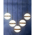 Orsina Abira 5-Ball Matte Black Pendant Light | Modern Metal Chandelier