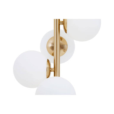 Orsina Modern Table Lamp – Brushed Brass and White Marble Base