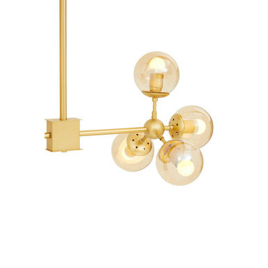 Orsina Abira Gold 8-Arm Pendant Light | Modern Bubble Glass Chandelier